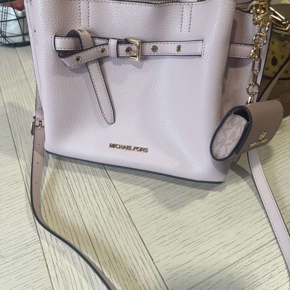 Michael Kors Pink Crossbody Bag with Silver Hardware